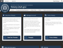 Tablet Screenshot of notary.utah.gov