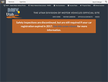 Tablet Screenshot of dmv.utah.gov