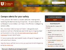 Tablet Screenshot of alert.utah.edu