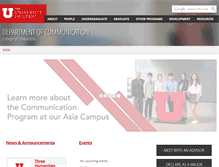 Tablet Screenshot of communication.utah.edu
