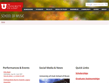 Tablet Screenshot of music.utah.edu