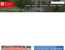 Tablet Screenshot of campusrec.utah.edu