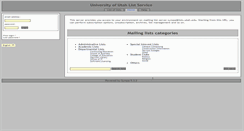 Desktop Screenshot of lists.utah.edu