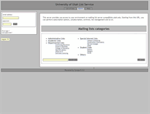 Tablet Screenshot of lists.utah.edu