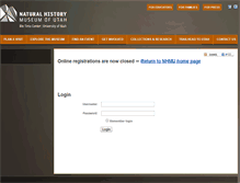 Tablet Screenshot of online.nhmu.utah.edu