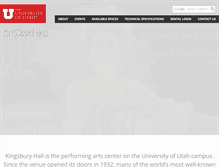 Tablet Screenshot of kingsburyhall.utah.edu