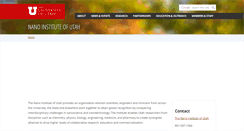 Desktop Screenshot of nanoinstitute.utah.edu