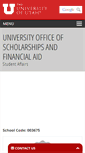 Mobile Screenshot of financialaid.utah.edu