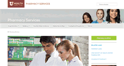 Desktop Screenshot of pharmacyservices.utah.edu