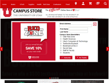 Tablet Screenshot of campusstore.utah.edu