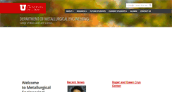 Desktop Screenshot of metallurgy.utah.edu