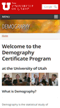 Mobile Screenshot of demography.utah.edu
