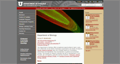 Desktop Screenshot of biology.utah.edu