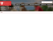 Tablet Screenshot of deanofstudents.utah.edu