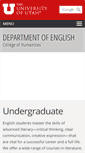 Mobile Screenshot of english.utah.edu