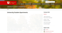 Desktop Screenshot of apartments.utah.edu