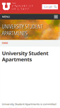 Mobile Screenshot of apartments.utah.edu