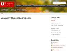 Tablet Screenshot of apartments.utah.edu