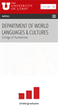 Mobile Screenshot of languages.utah.edu