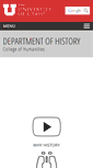 Mobile Screenshot of history.utah.edu