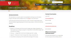 Desktop Screenshot of curriculum.utah.edu