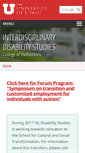 Mobile Screenshot of disabilitystudies.utah.edu