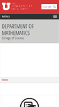 Mobile Screenshot of math.utah.edu