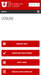 Mobile Screenshot of online.utah.edu