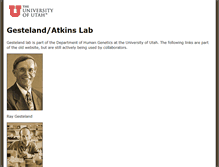 Tablet Screenshot of gesteland.genetics.utah.edu