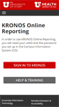 Mobile Screenshot of kronos.utah.edu