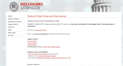 Desktop Screenshot of disclosures.utah.gov