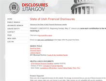 Tablet Screenshot of disclosures.utah.gov