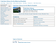 Tablet Screenshot of blindlibrary.utah.gov